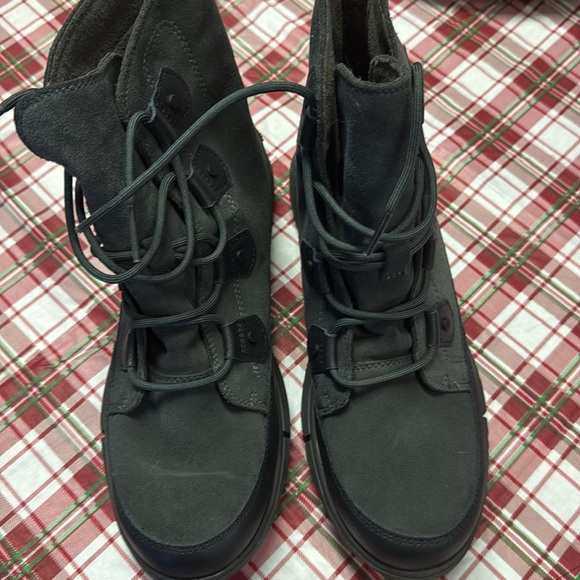 Sorel Size 10.5 Black/Jet Explorer Next Boots Waterproof Insulated Lace Up P33 - Picture 3 of 4